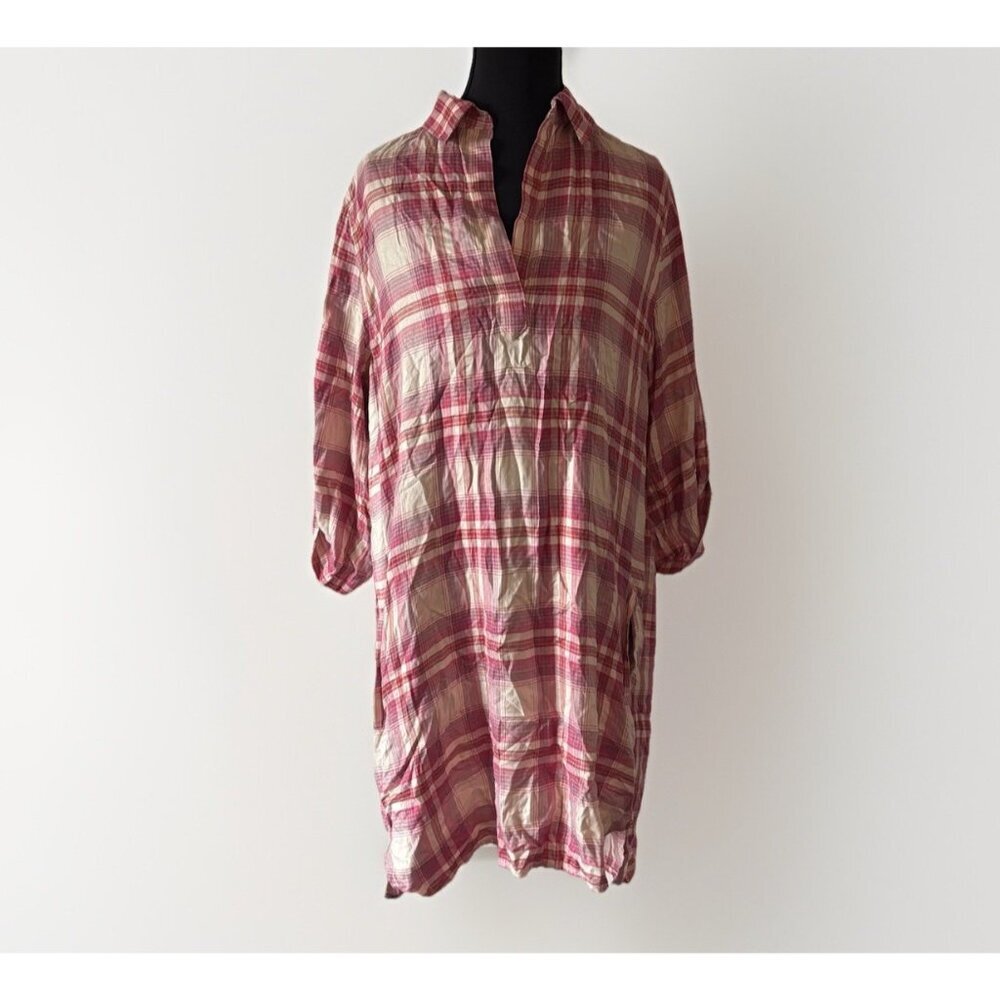 Elan Women’s Shirt Dress Size Medium Western Country FarmHouse Fall Autumn Vibes